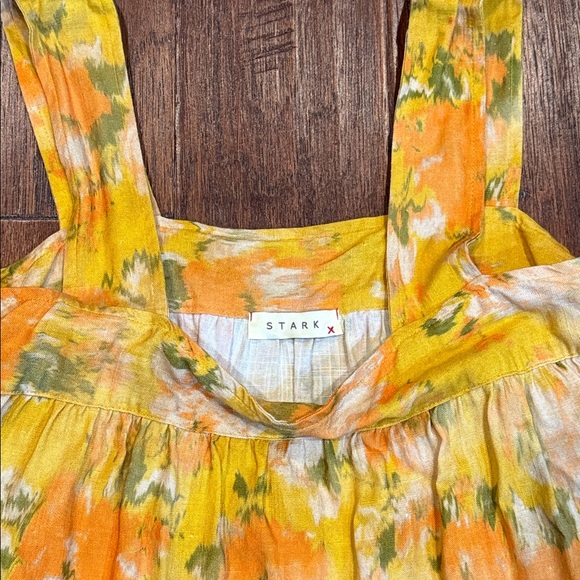 Size Small STARK X Vibrant Yellow and Orange Sleeveless Top - Picture 4 of 8